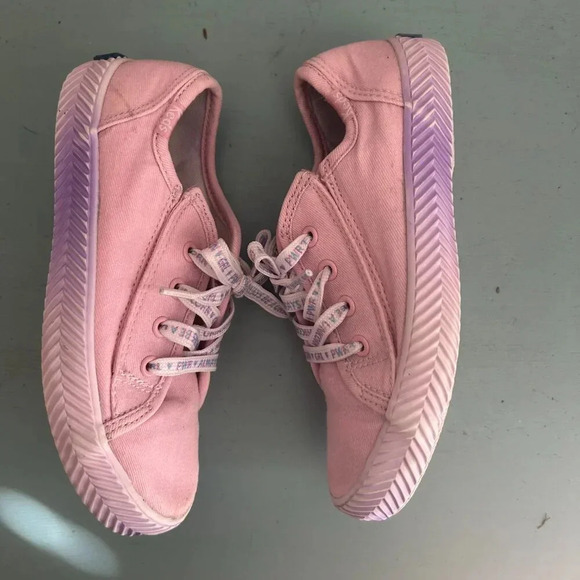 Keds Little Girls Kickstart Core Jr Pink Purple Ombre Size 11 Canvas Preppy - Picture 6 of 12